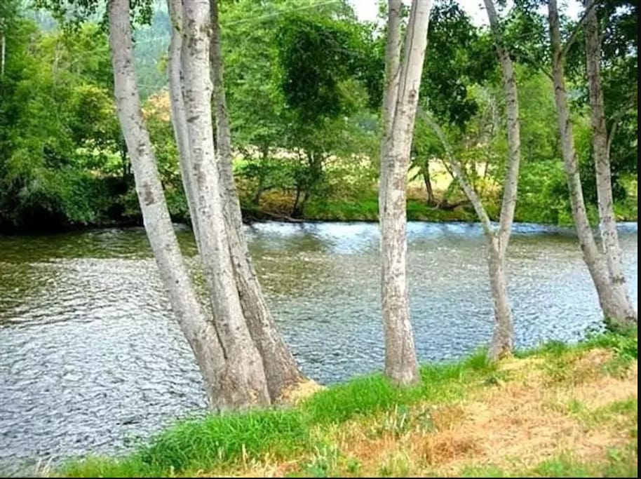 Property offers Applegate River frontage.
