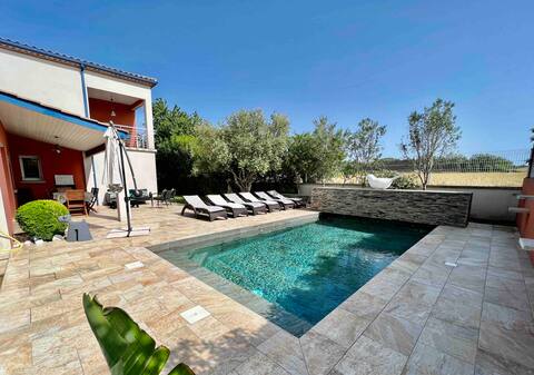 Villa Paloma Piscine Spa 6p entre Beziers Narbonne