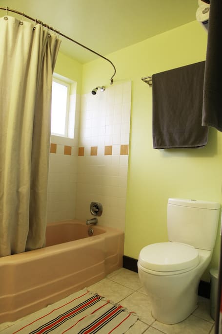 remodeled bathroom, but we kept the 1950's tub!