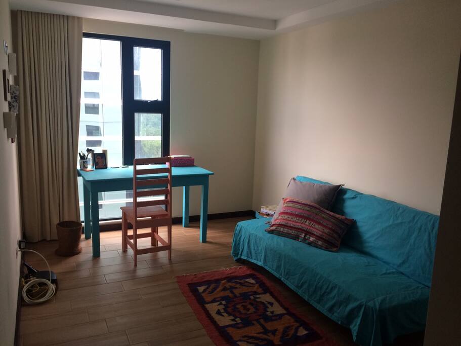 Private room with private bathroom, desk and closet