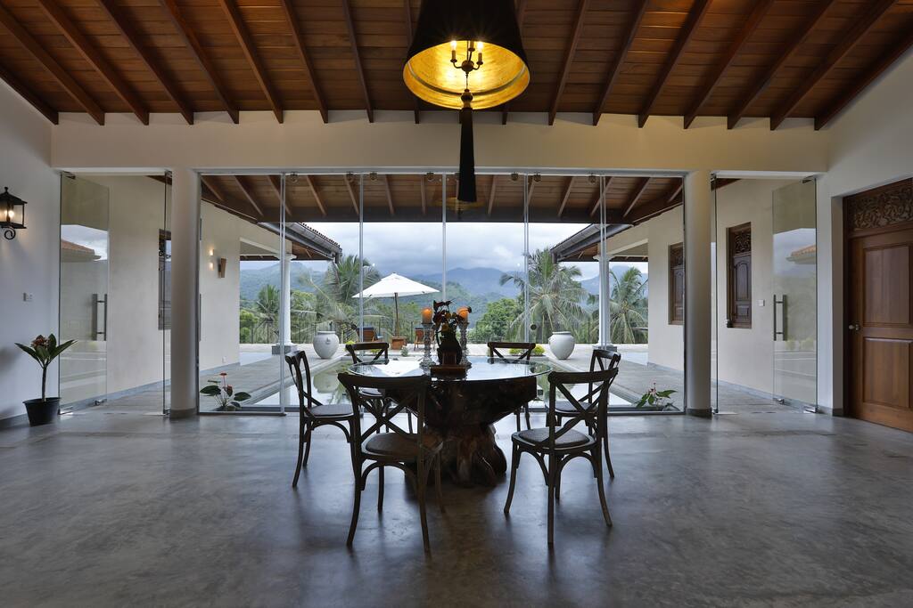 dining area on the upper floor