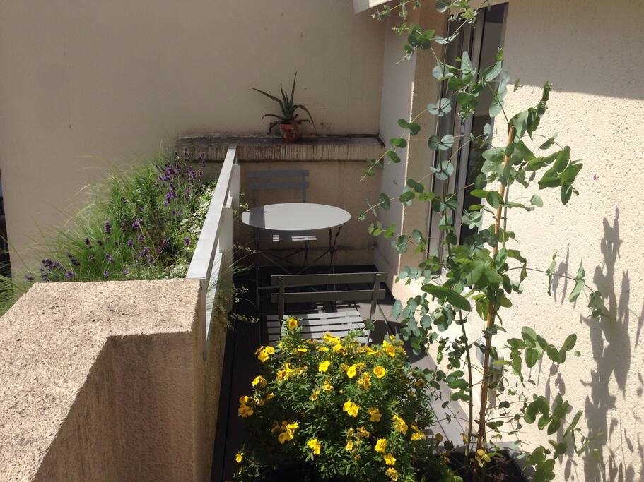 Your balcony where you can have breakfast or just relax