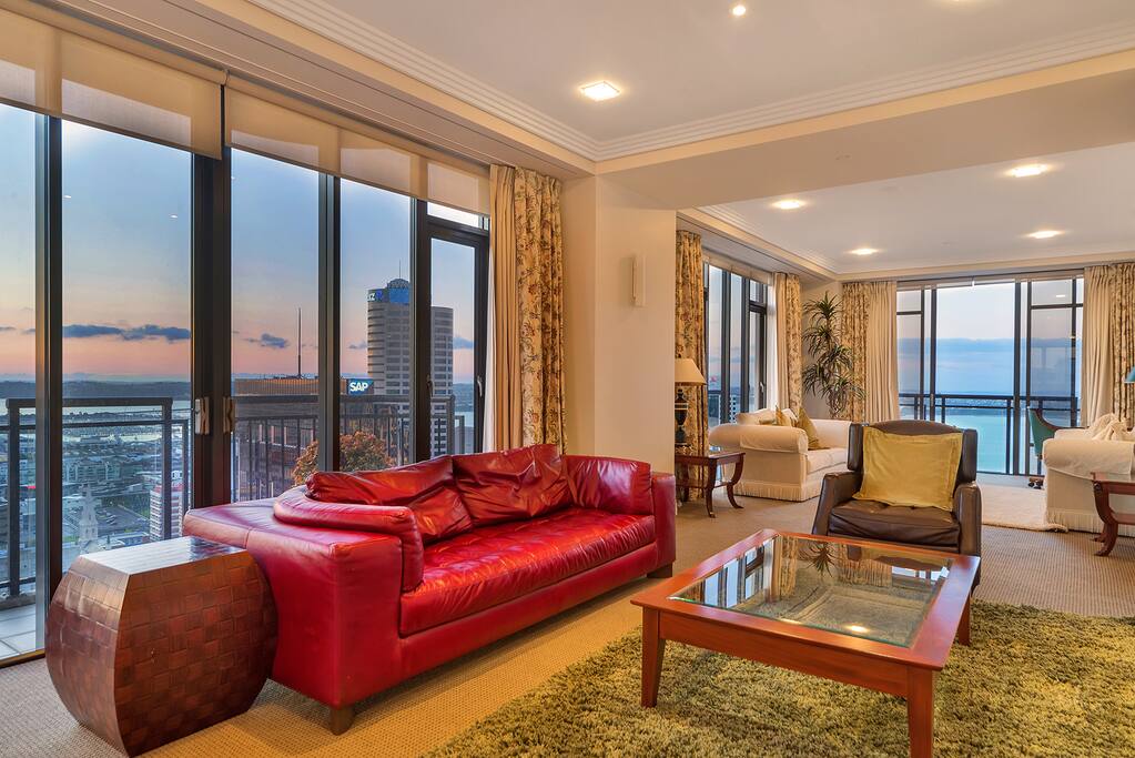 Bright, spacious living area.
