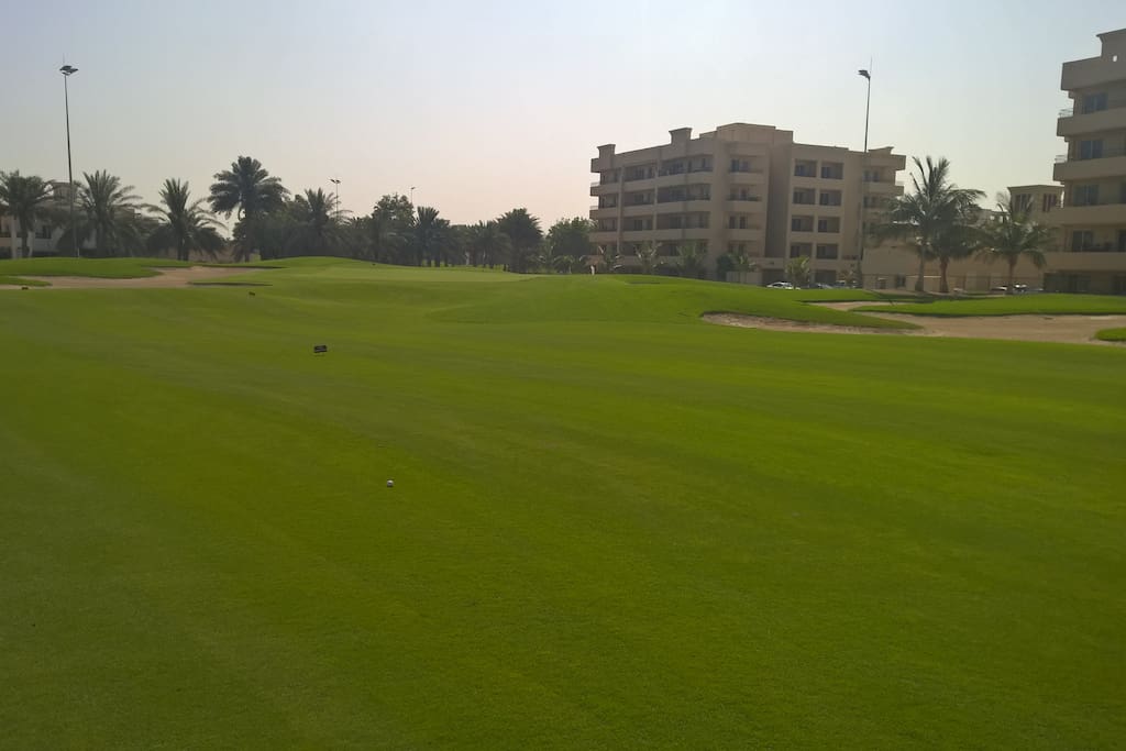 The view to the appratment from the Golf Course