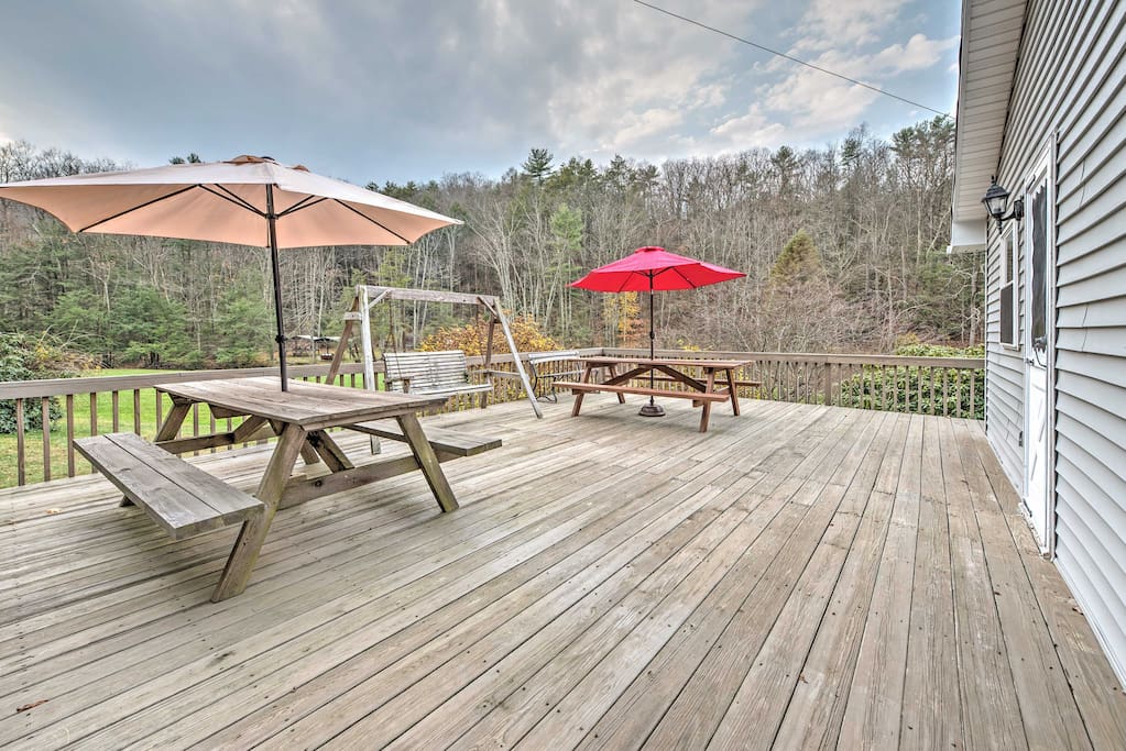 The spacious deck will quickly become your favorite place to relax.