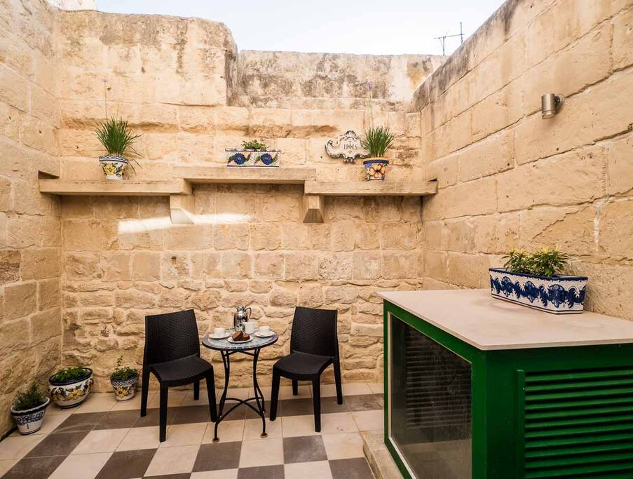 Rear courtyard for a quiet coffee, even pick some fresh herbs for your tea in the mornings.