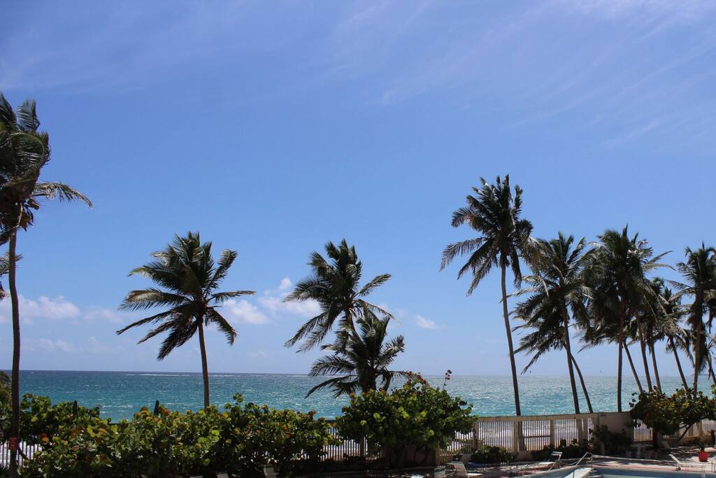 Direct access to the beach and view from the apartment