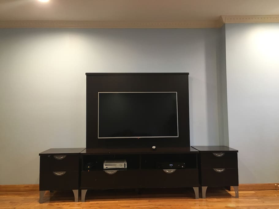 50" TV with Cable in Living Room