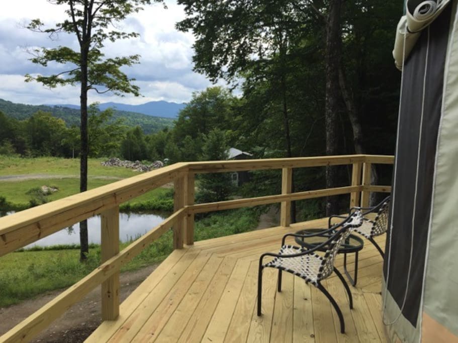 The peaceful deck and the glorious view