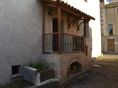 organic character house and herbs.