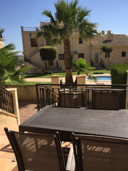 Patio and seating area.