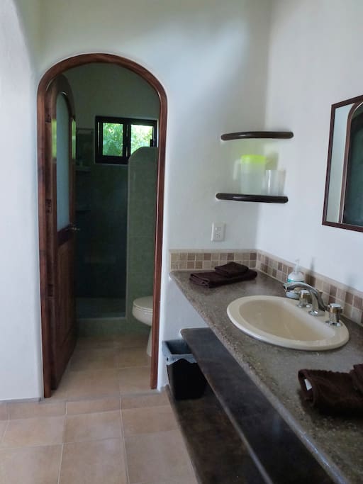 vanity and bath