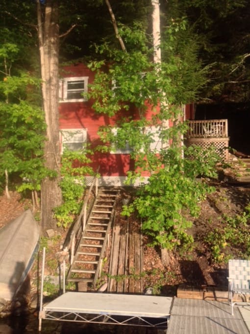 View of cottage from the dock