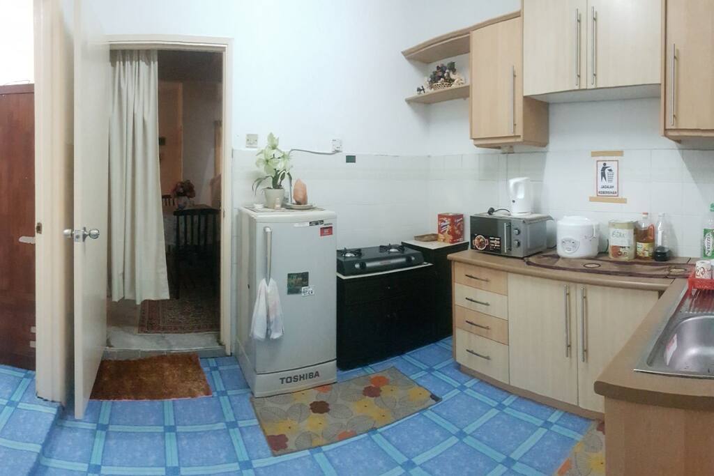 the kitchen