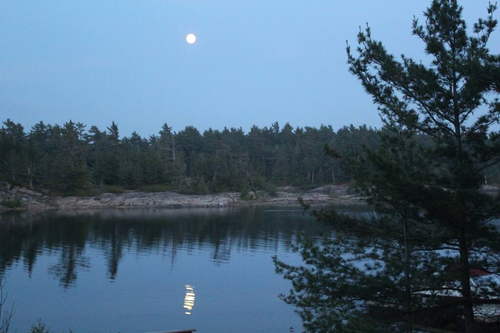 Evening moon-rise