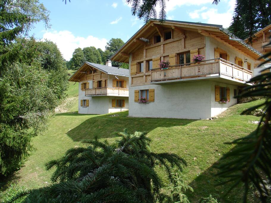 Chalets individuels avec vue sur le massif des Aravis