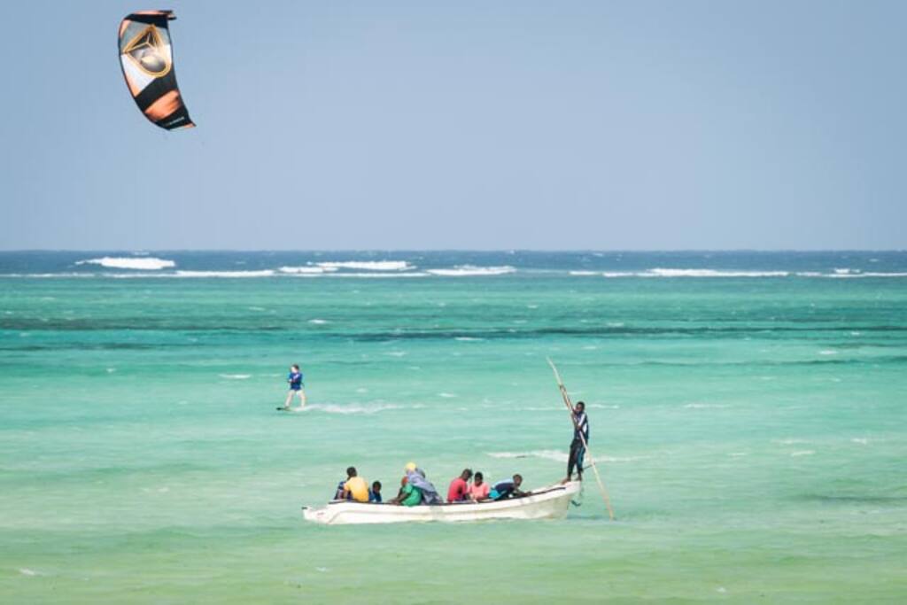 Kite surfing!