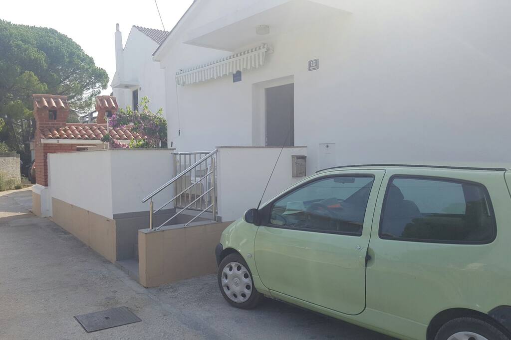 Entrance and parking place