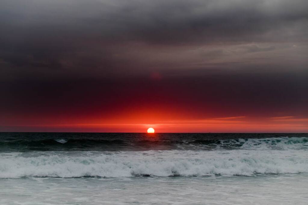 Sunset in front of your apartment