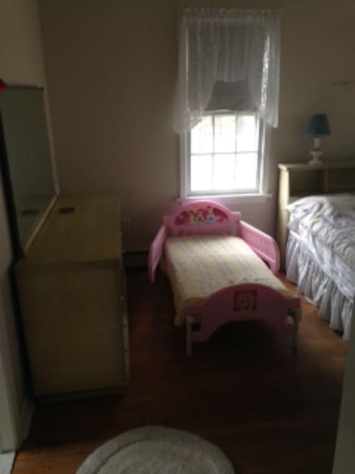 Toddler bed if needed.