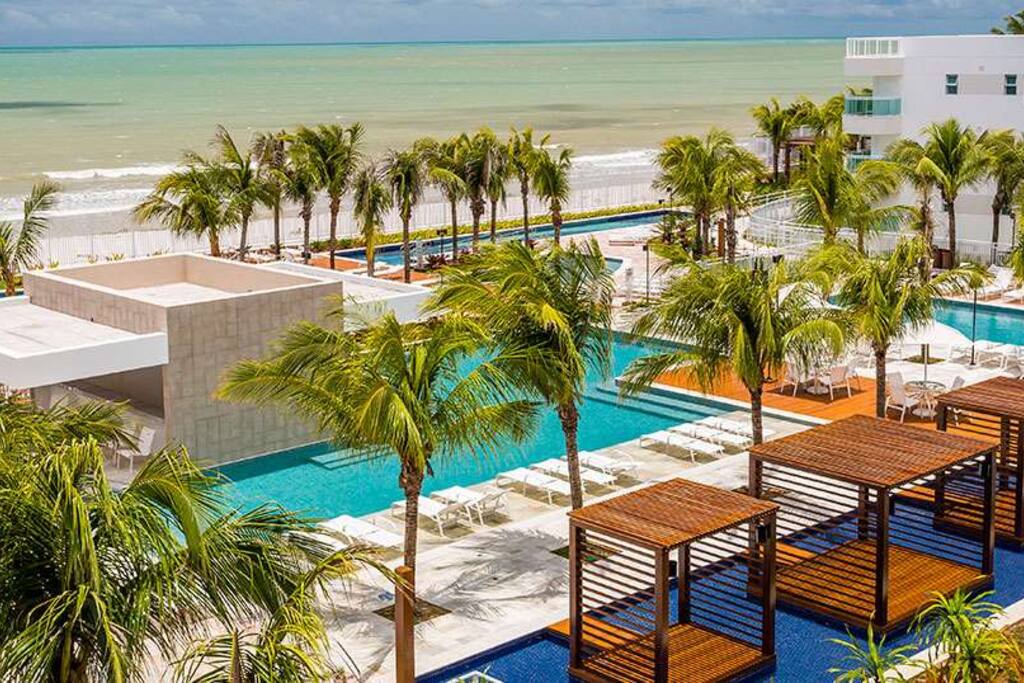 Vista das piscinas