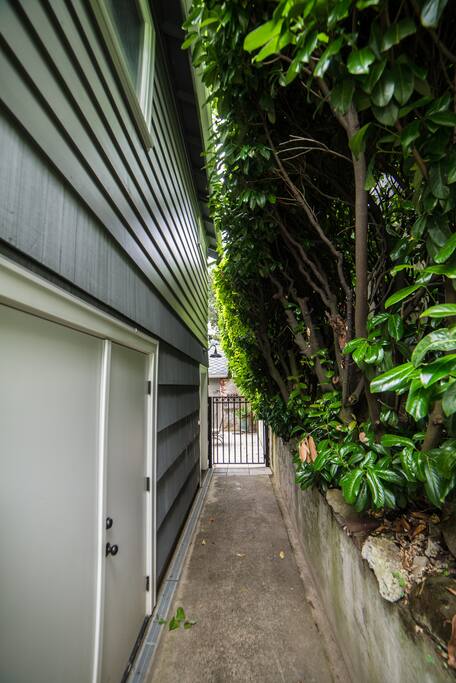 Private walkway to the entrance.