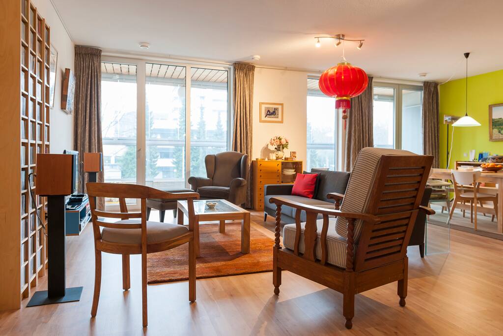 sitting area of the living room, enough space for at least 6 persons