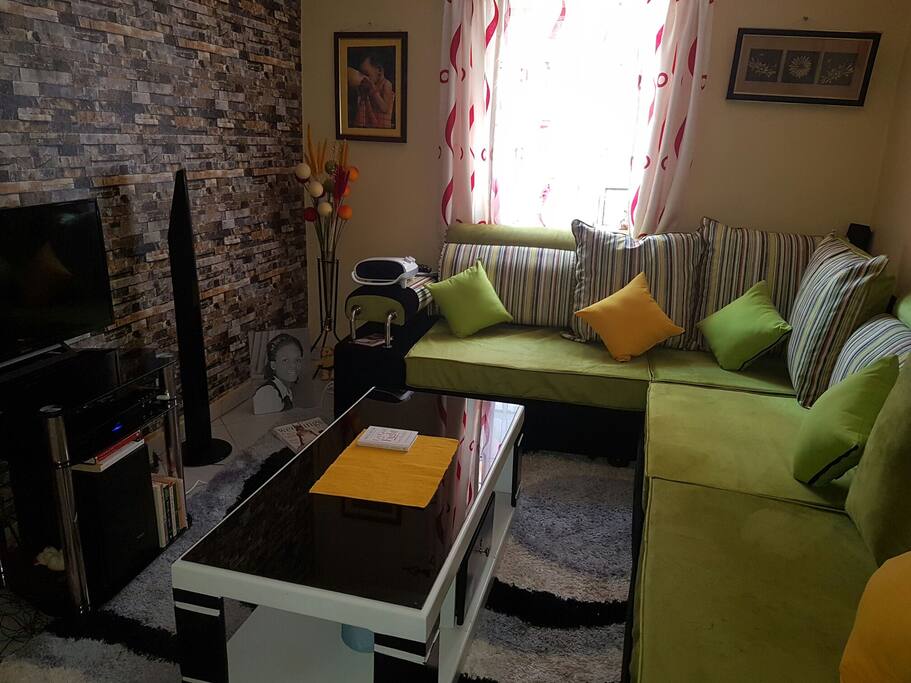 Living room with free DSTV and free WiFi 24hrs.
