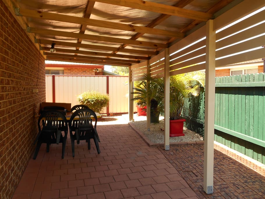 Enclosed BBQ area