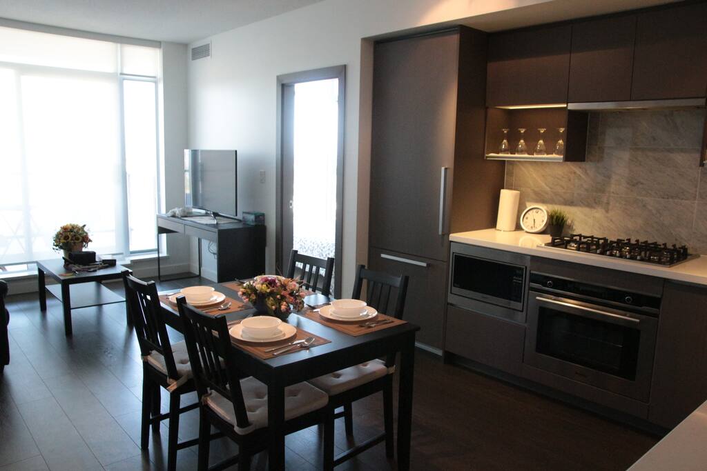 Dining, Kitchen and Living Area