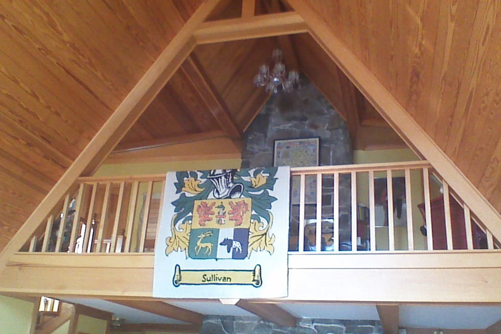 Loft view from 4 bedrooms. To sitting room and Lake.