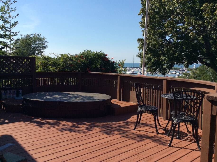 View of Port Dalhousie Marina from deck.