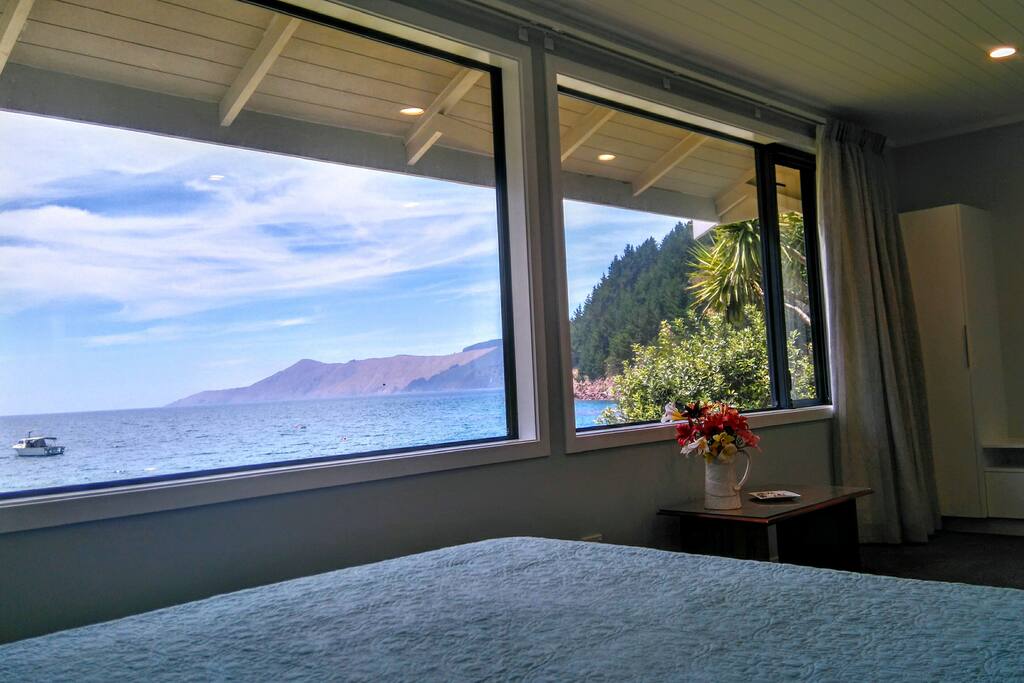 View from bed in the Luxury Villa
