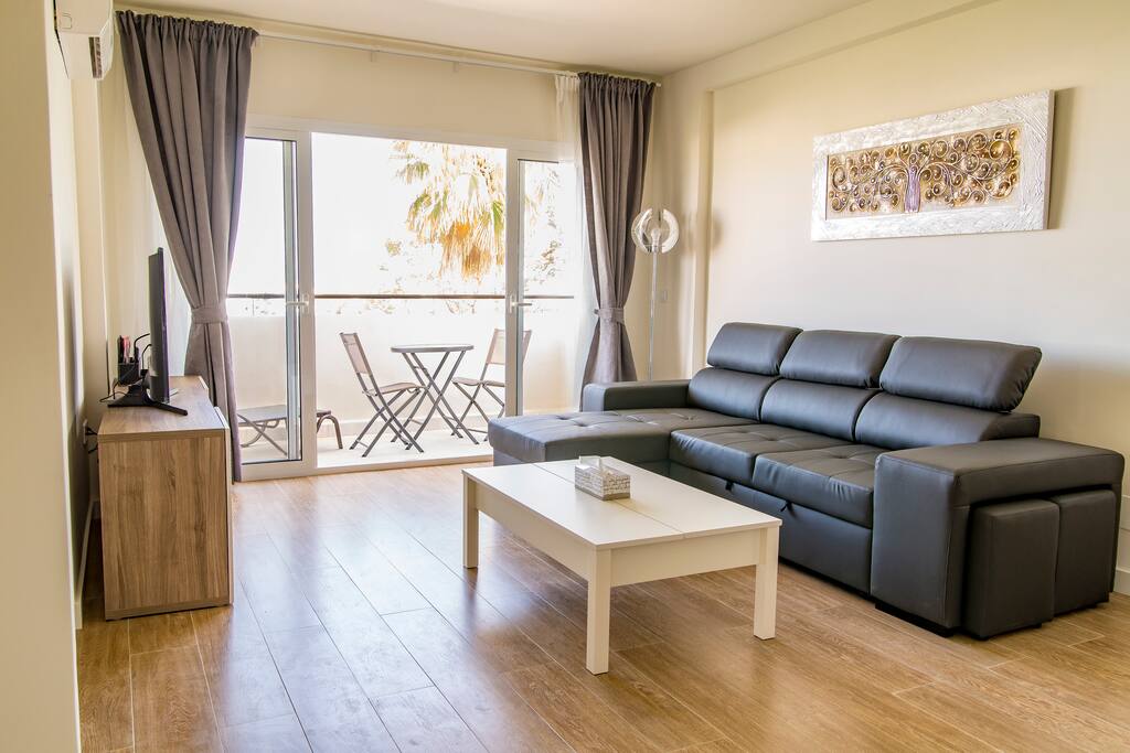 THE LIVING ROOM AND TERRACE