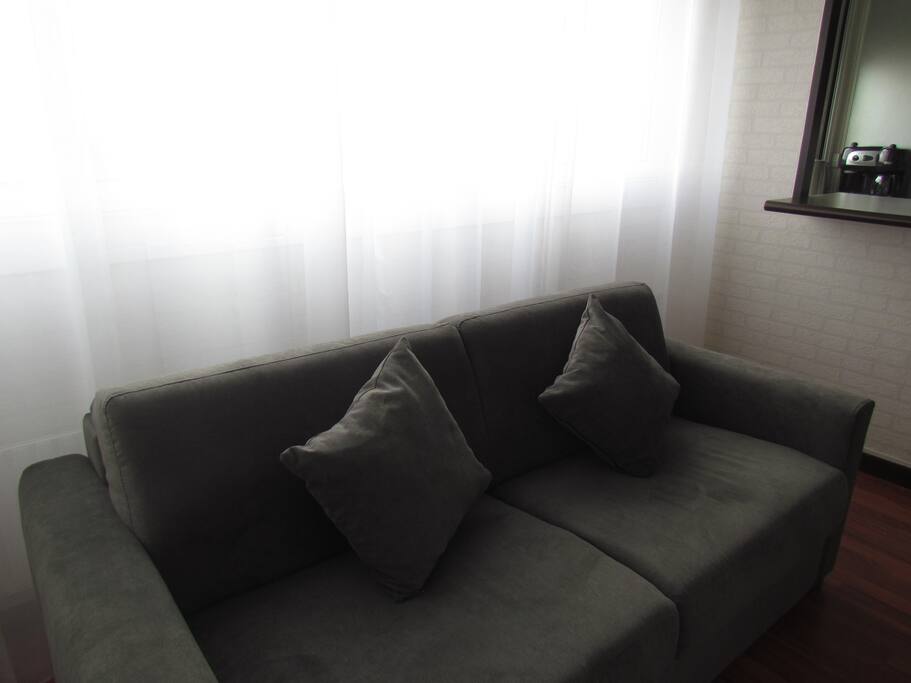 Canapé lit avec matelas confortable pouvant accueillir 1 ou 2 personnes (simple d'utilisation)