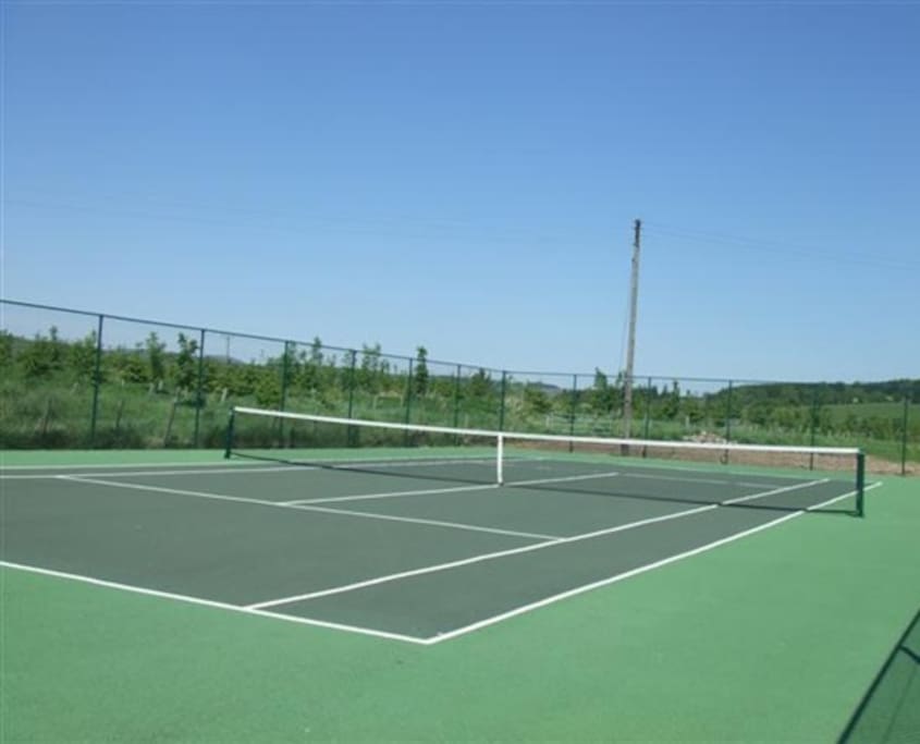 On-site tennis court