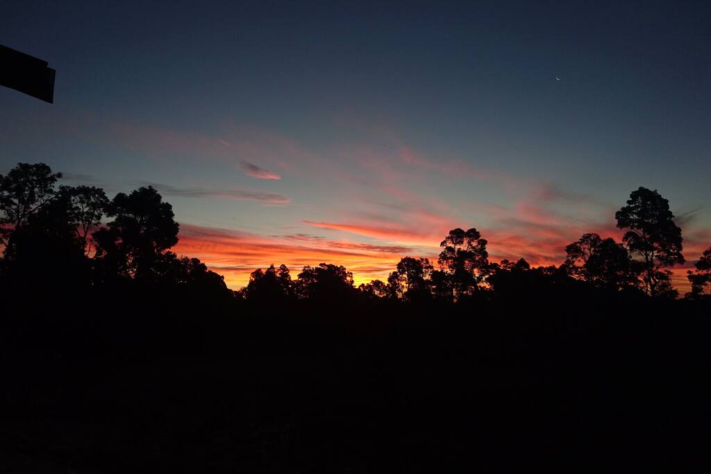 Relax out back and watch the sun go down