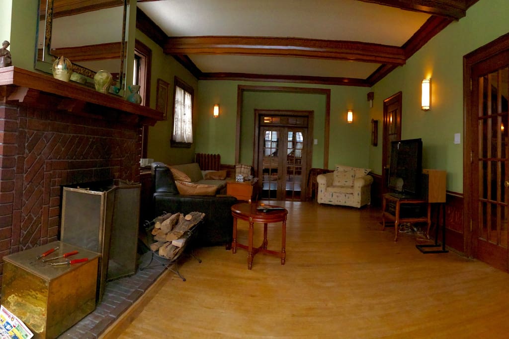Massive Living room with 55" Plasma w/Sound, Wood Fireplace, plenty of seating.