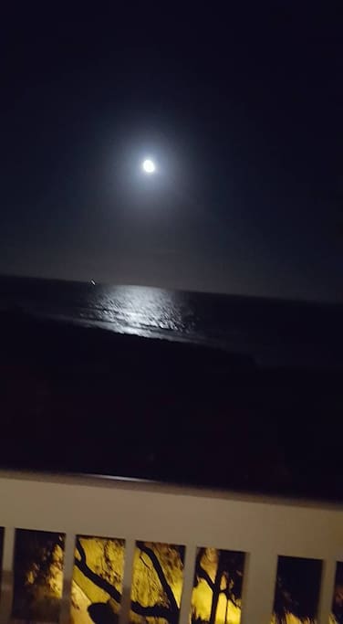 MOONLIGHT FROM OUR ATLANTIC 5th FLOOR OCEANFRONT CONDO