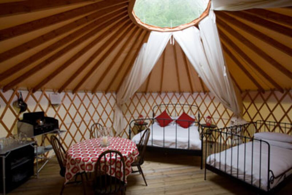 cosy yurt interior
