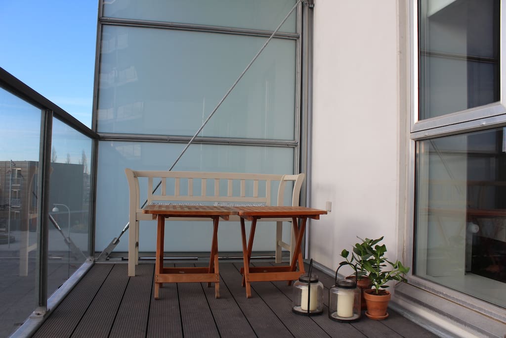 Sunny balcony.