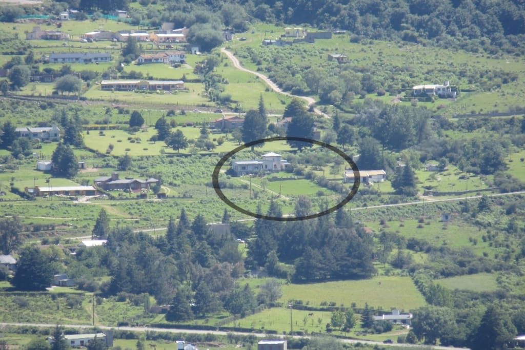 Vista aérea de la propiedad