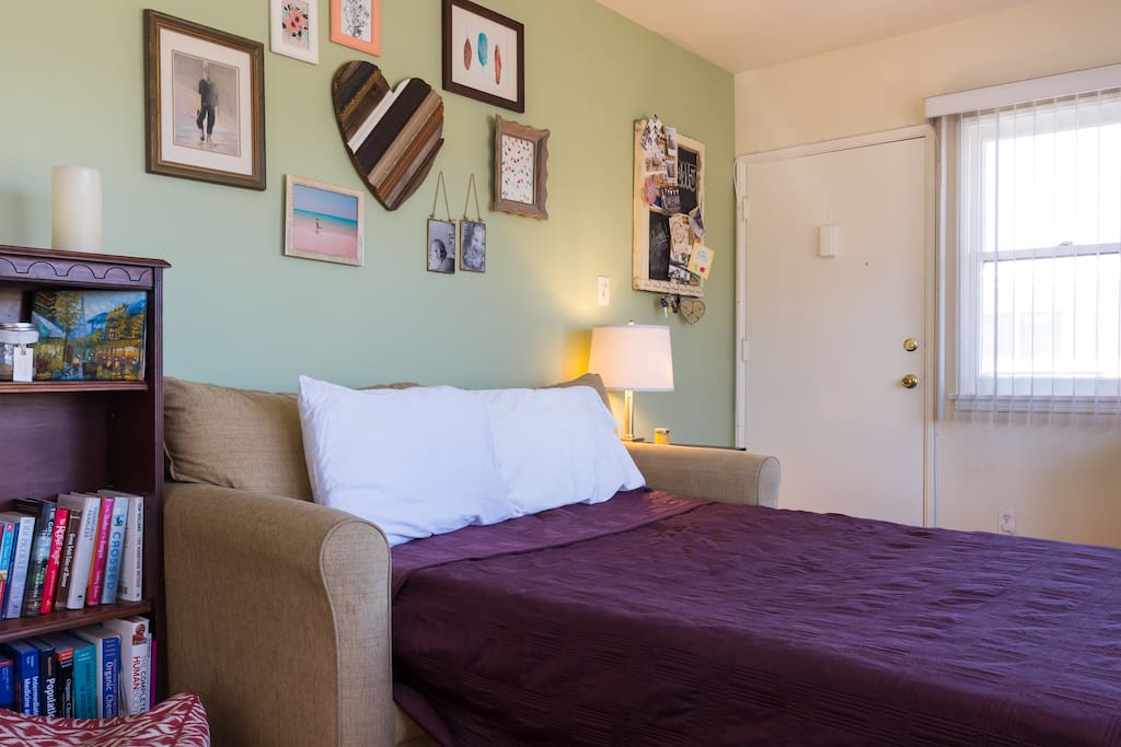 Sleeper sofa with a full-sized pullout bed (with pillowtop!)