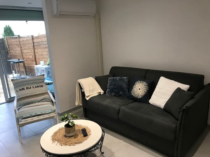 Studio Résidence Rez De Jardin Clim Wifi Parking - La Grande-Motte