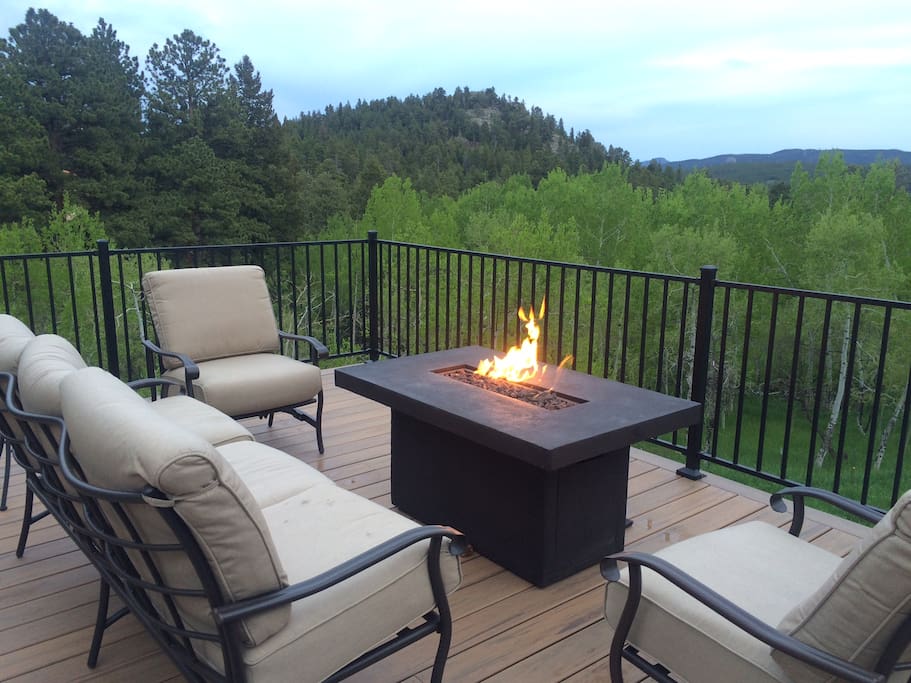 Outdoor seating and fire pit