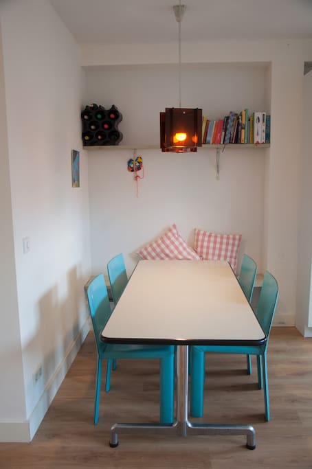 Dining table in living room