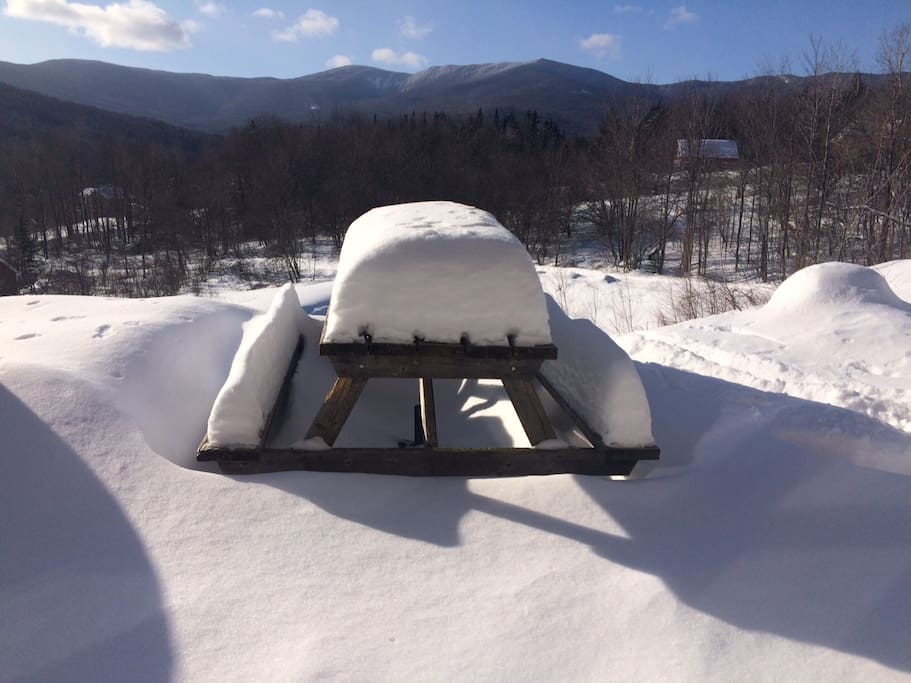 The front deck after a big snow dump!