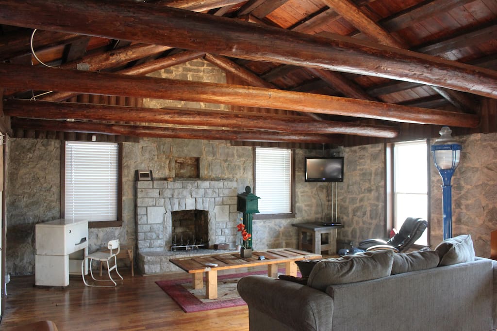 Original 100+ year old timbers and hard wood flooring. The Fireplace is amazingly romantic.