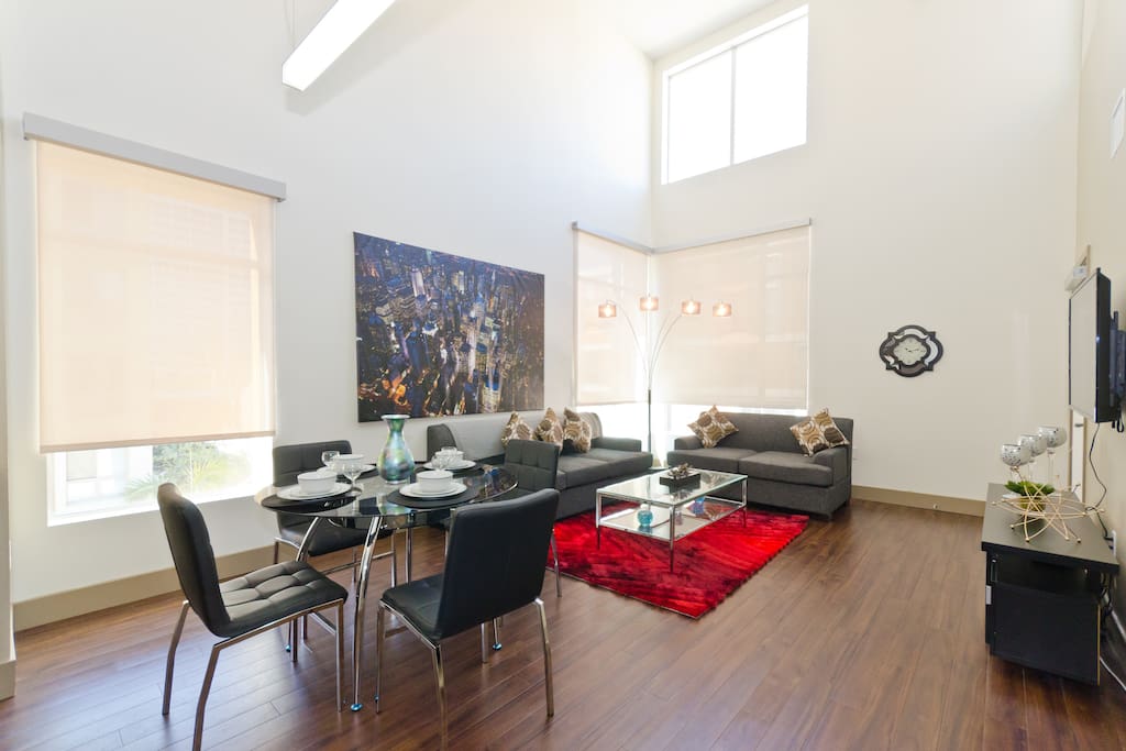Spacious Living Room with custom decorations