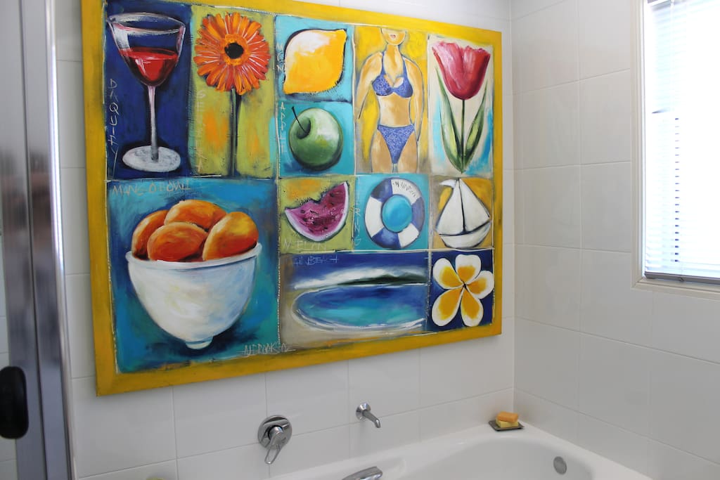 Bathroom, with shower and bath (soap and body wash included)!